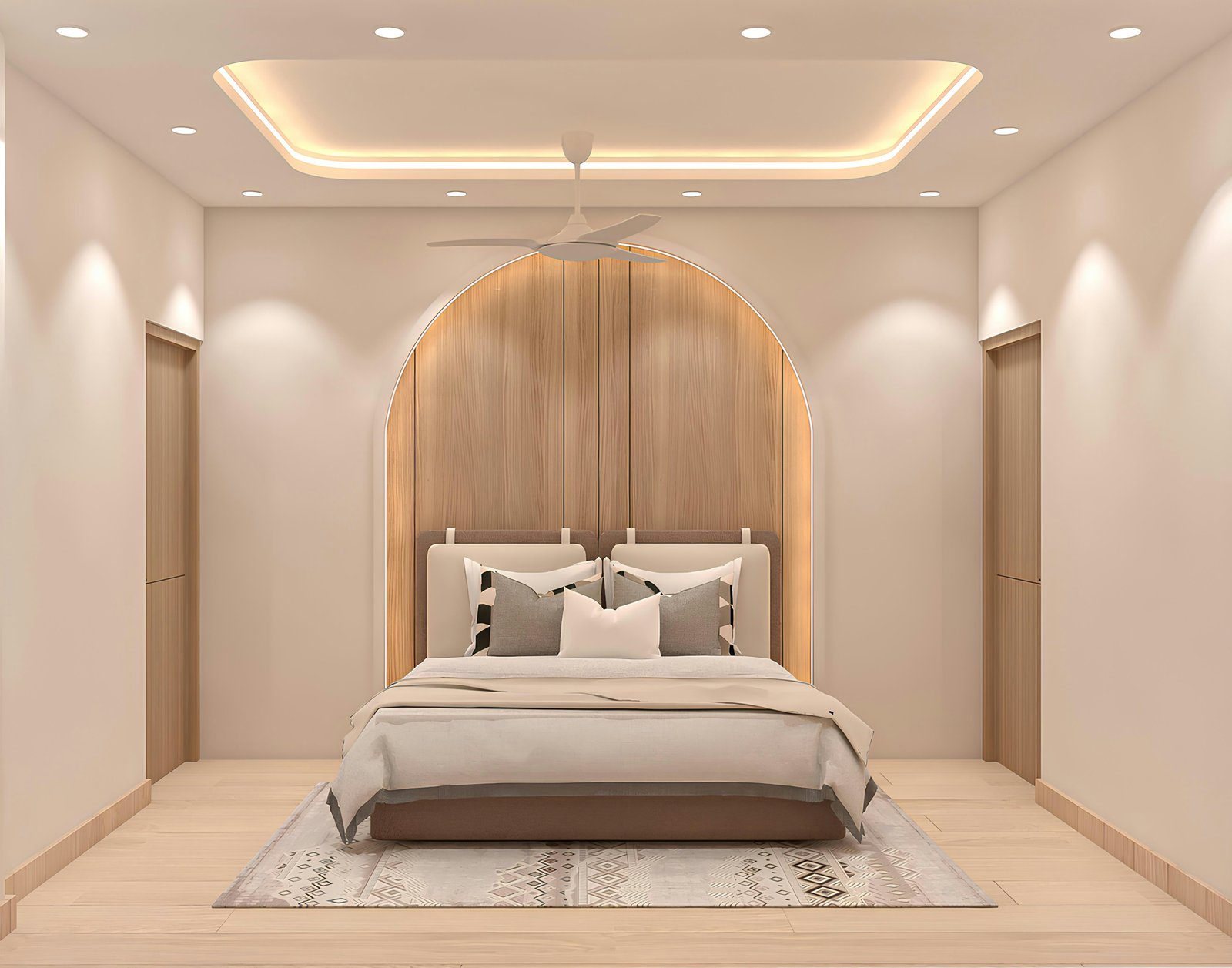 Luxury bedroom interior by Ochre House